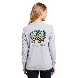 IVORY ELLA Electric Leopard Heritage Long Sleeve Tee